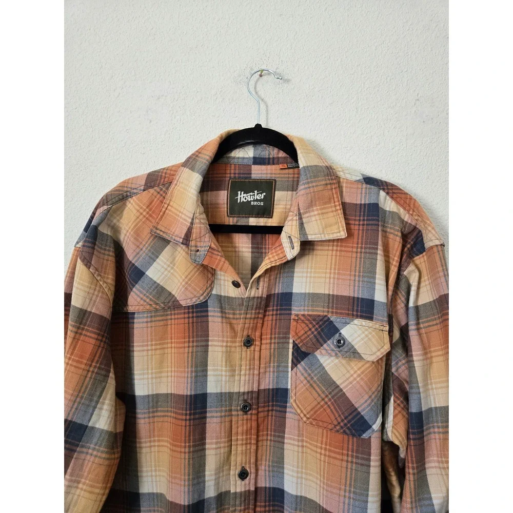 Howler Bros Mens XL Plaid Button Down Shirt Huckberry Harkers Flannel - Picture 3 of 9